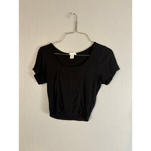 BOZZOLO Wide Rib Womens Crew Neck Top Medium